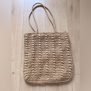 Minimalist • Boho | Straw tote bag